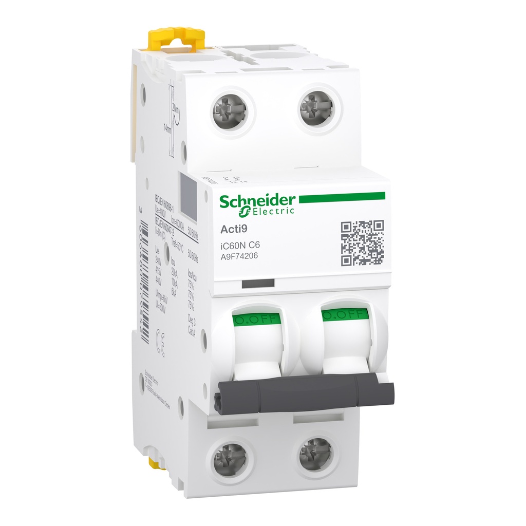 Breaker riel din 2P 6A