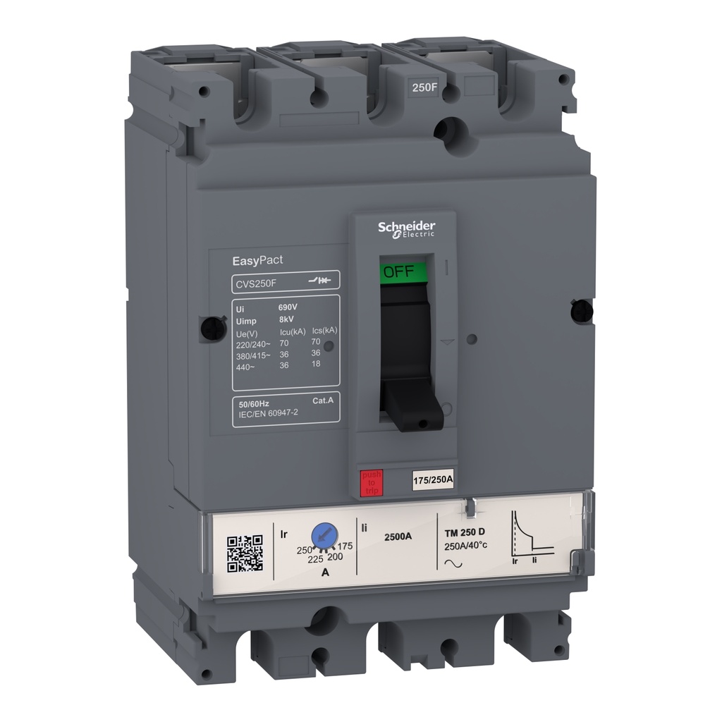 Breaker regulable CVS 32A 22.4-32A caja moldeada