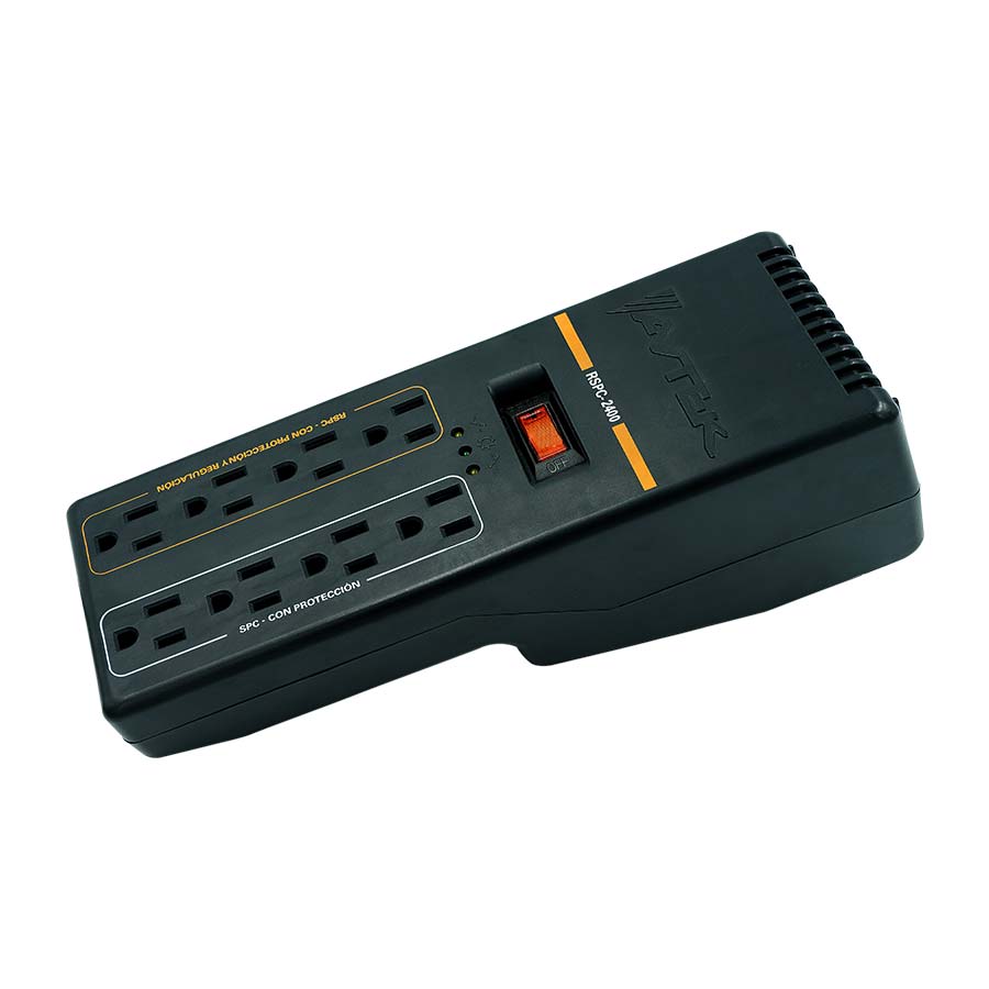 Regulador voltaje 8 tomas para TV, equipo sonido,Amazon Echo