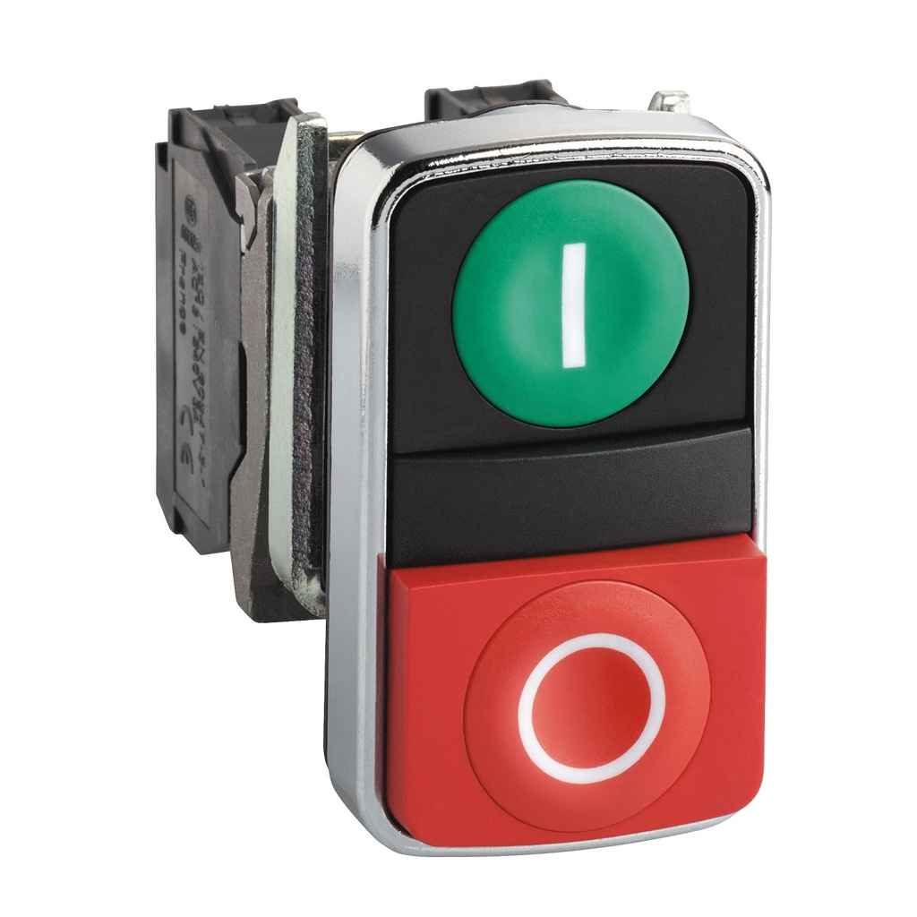 Pulsador doble verde-rojo IP66