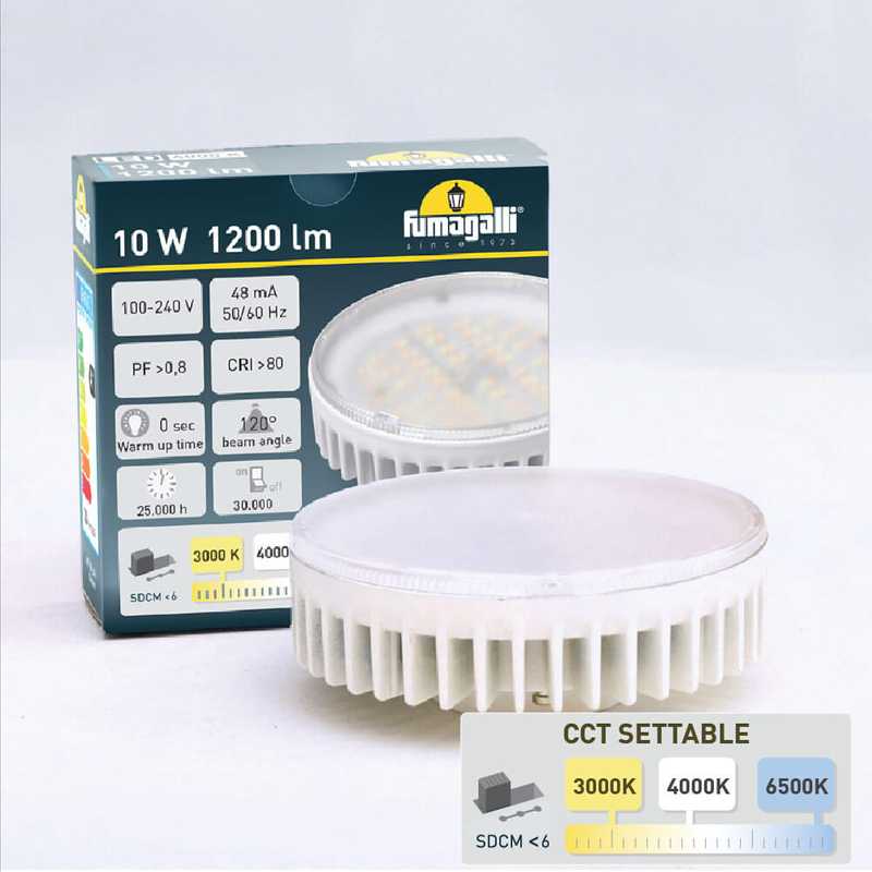 Foco led GX53 10W Seteable 3000/4000/65000K