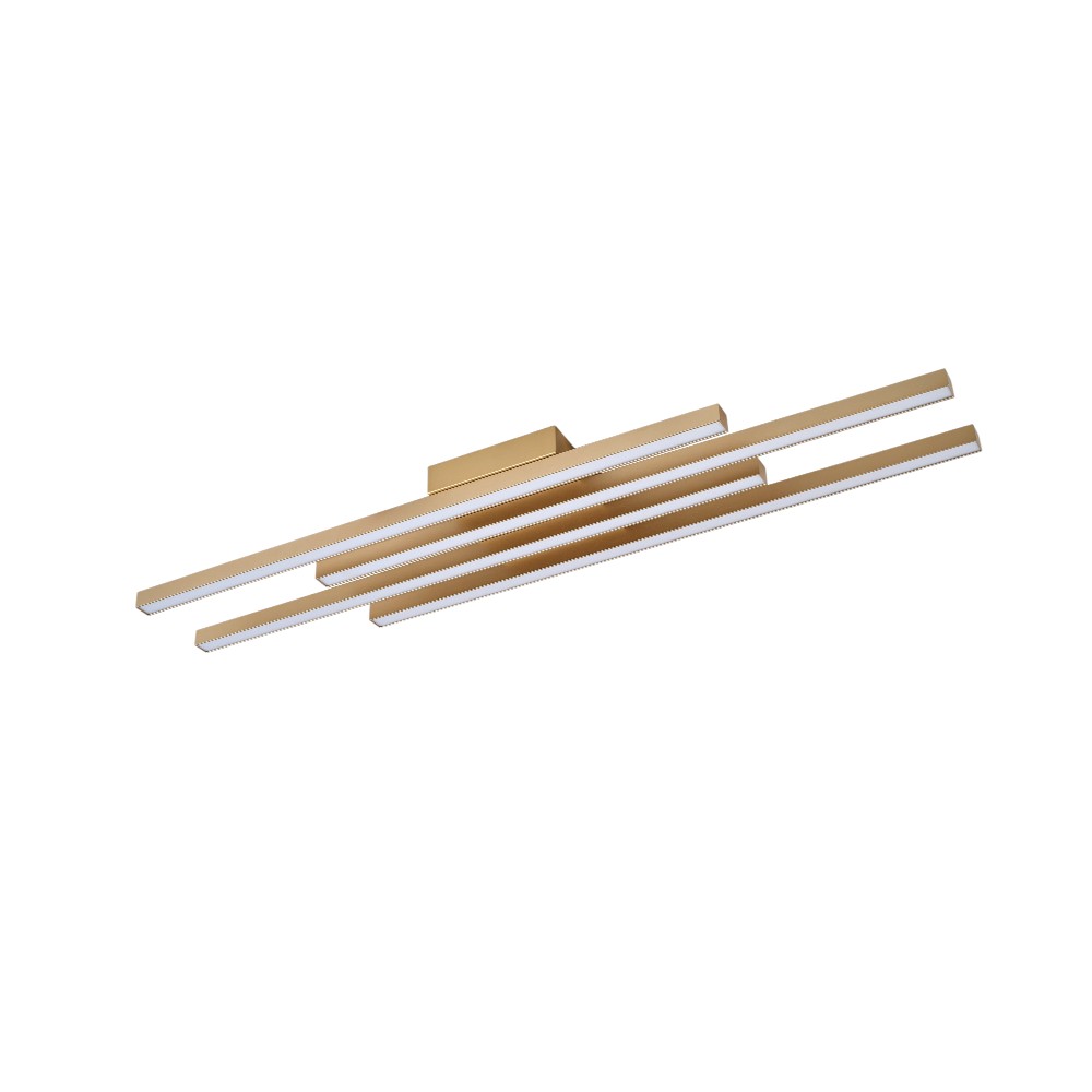 Lámpara LED de tumbado Panels gold con luz cálida 49W