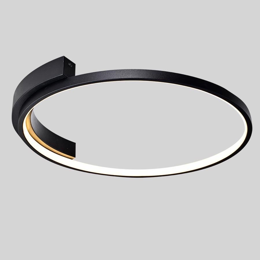 Lámpara LED de techo Astoria 50 black con luz cálida 18W