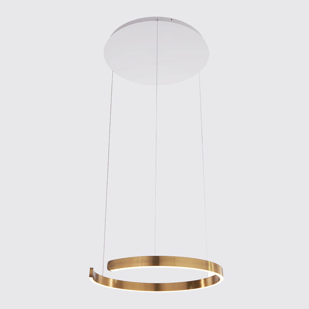Lámpara led colgante 2-en-1 Occhio gold con luz cálida 28W