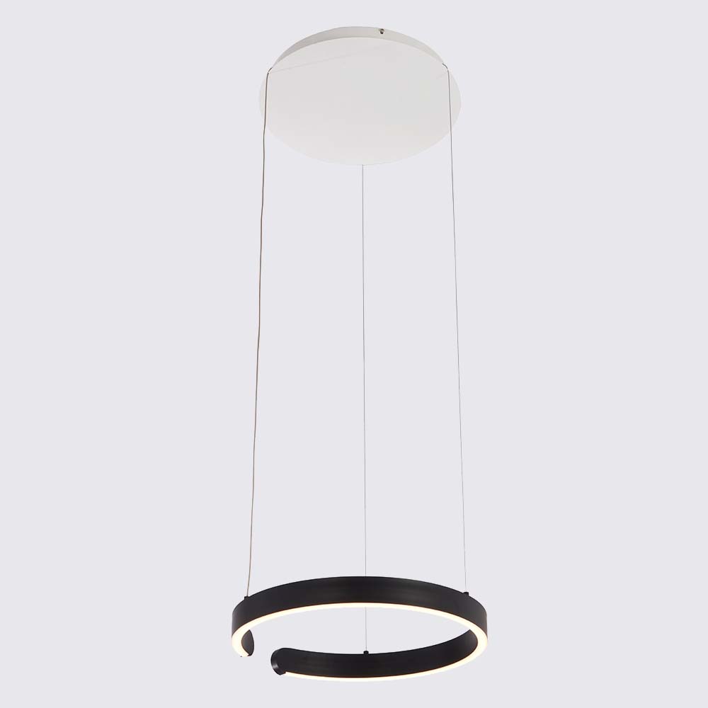 Lámpara LED colgante Occhio 40 black con luz cálida 22W