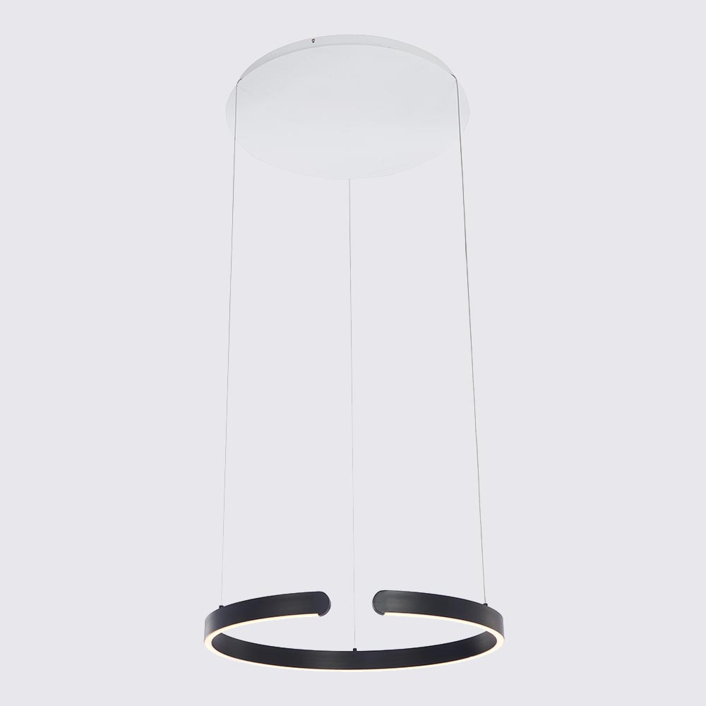 Lámpara LED colgante Occhio 60 black con luz cálida 28W