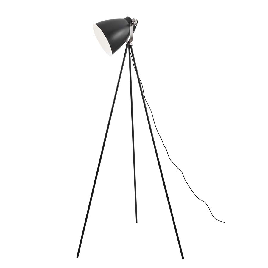 Lámpara de pedestal  E27 Phoenix metal negro