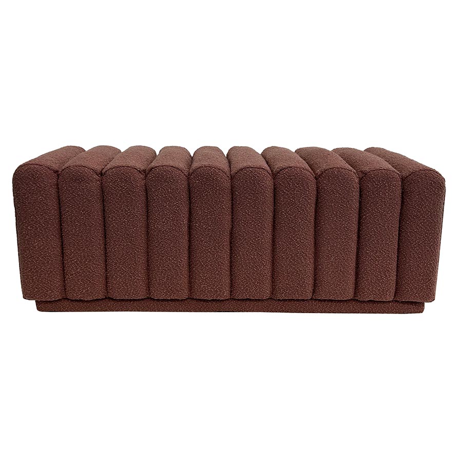 Banqueta organic modern de tapiz boucle mauve