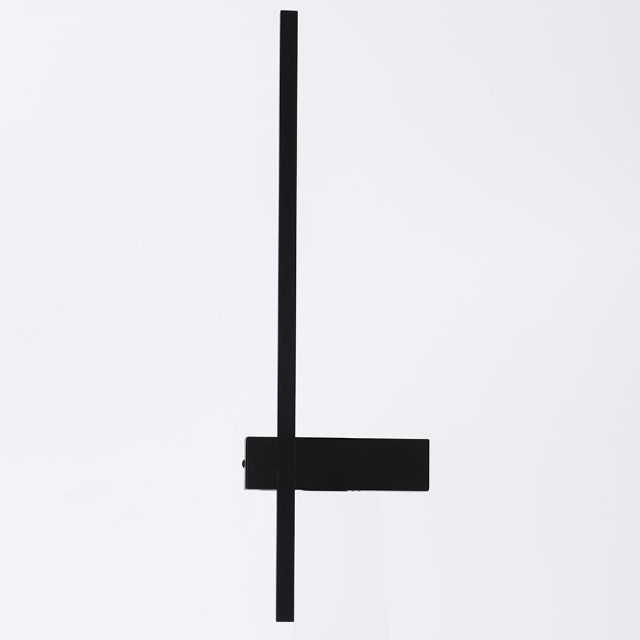 Aplique LED de pared Jude L black con luz cálida 15W