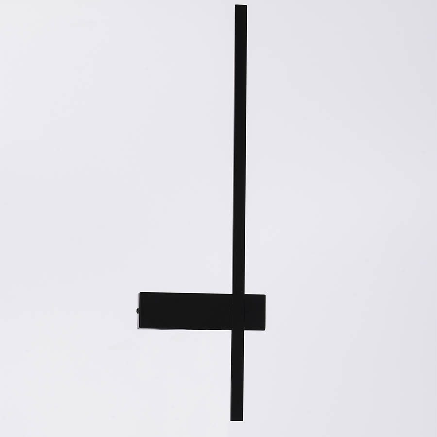 Aplique LED de pared Jude R black con luz cálida 15W