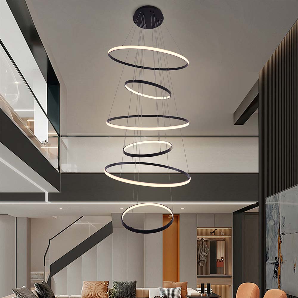 Lámpara led doble altura Lucy 300 black con 3CCT