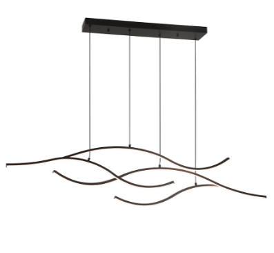 Lámpara LED colgante Hypatia black con luz cálida de 60W