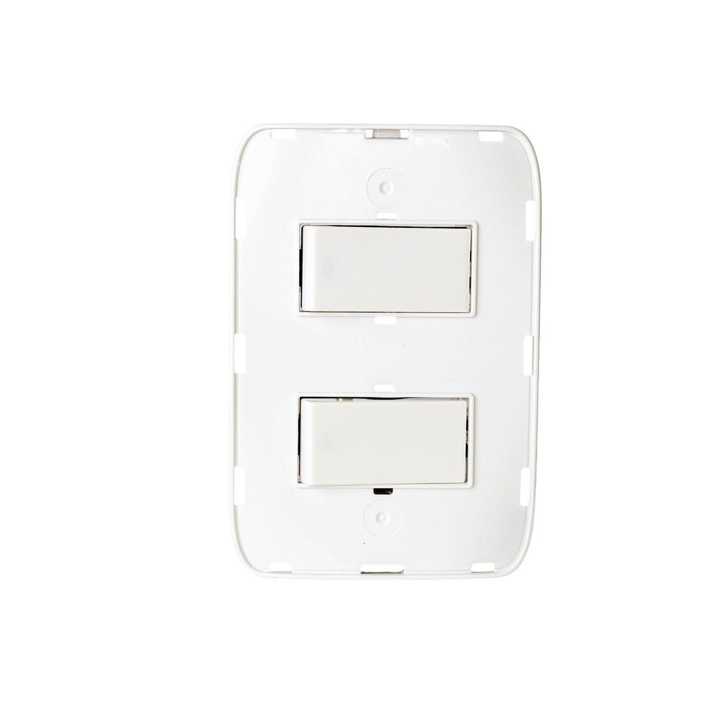 Interruptor iluminado doble blanco Chatel