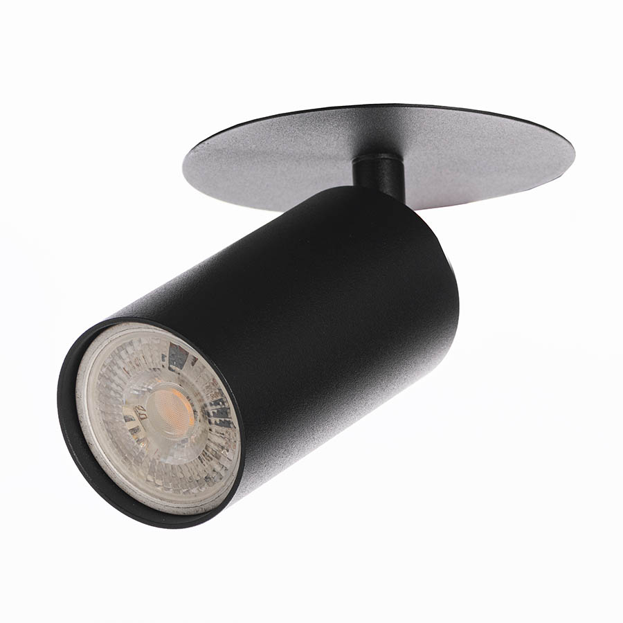 Spot empotrable negro para foco GU10