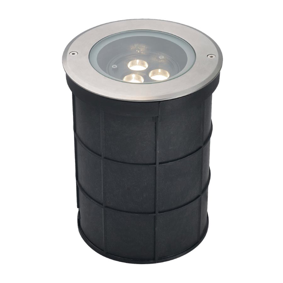 Luminaria led redonda empotrable en piso 7.5W 4000K IP67