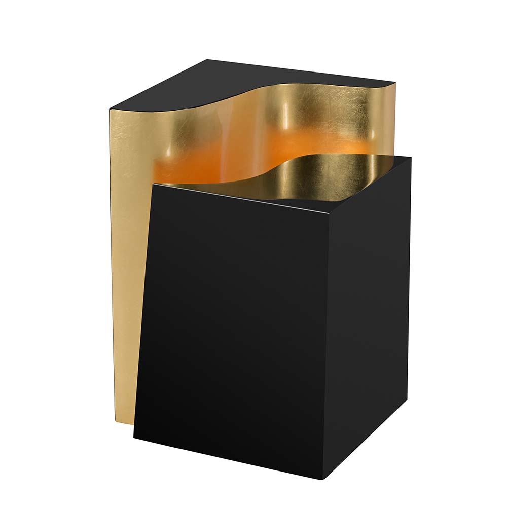 Mesa esquinera efecto agrietado Lena black