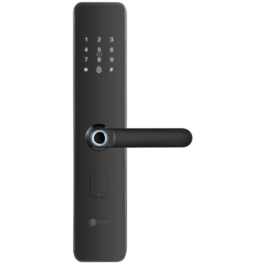 Cerradura manija WiFi Defender black con 5 modos apertura