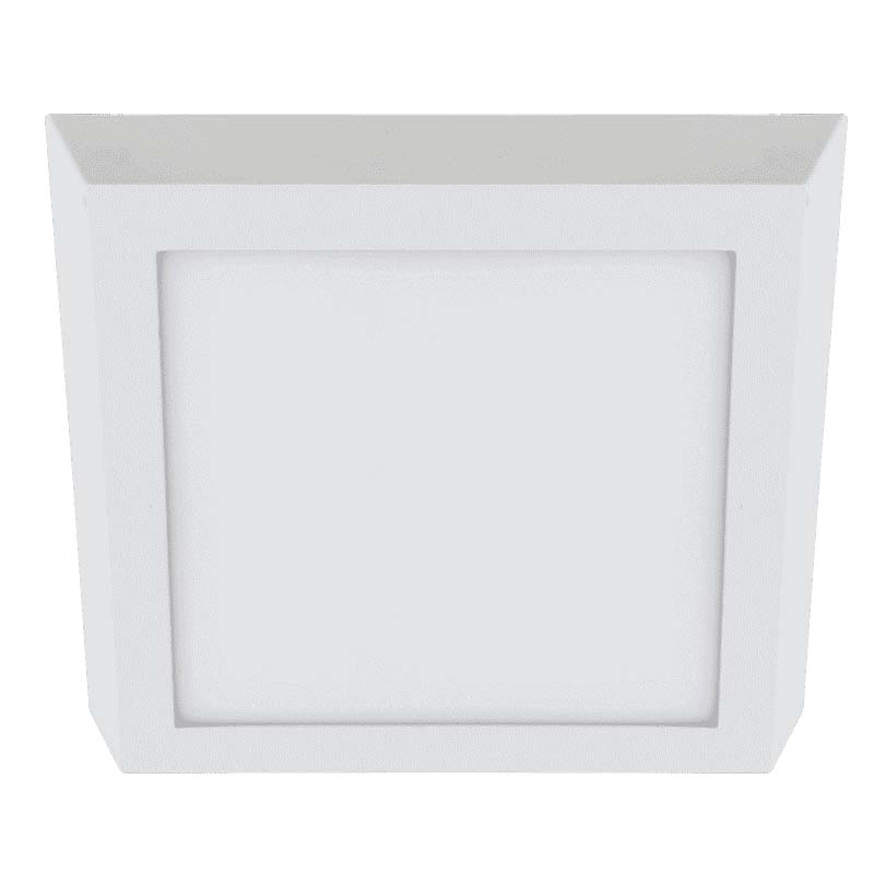 Plafón led sobrepuesto cuadrado blanco 6W 3000K