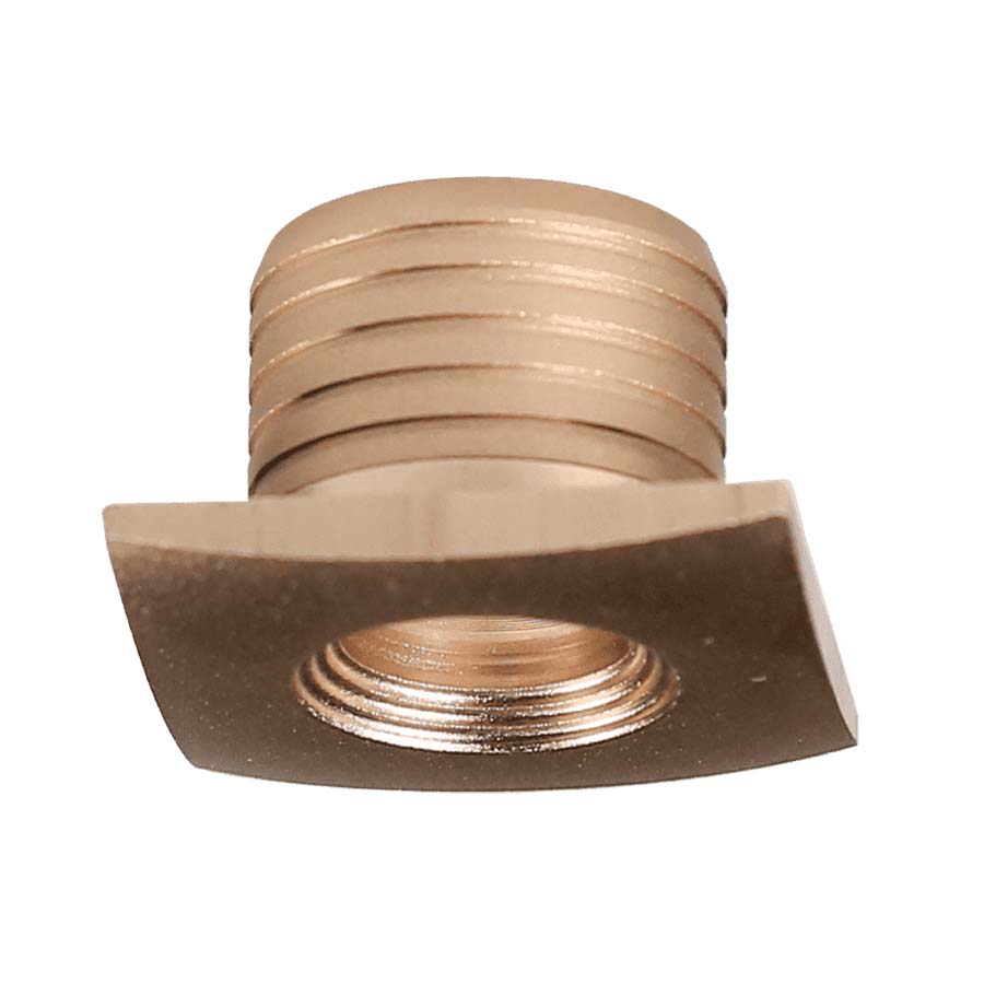 Ojo de buey LED cuadrado dorado 3W luz cálida