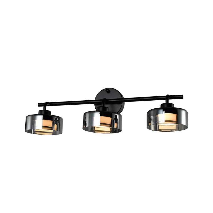 Lámpara led de pared Burlin triple con luz cálida