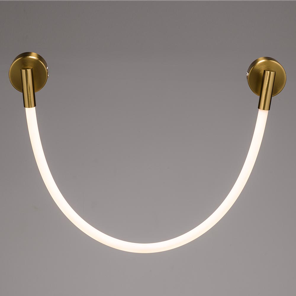 Lámpara LED de pared Flex 93 brass con luz cálida 10W