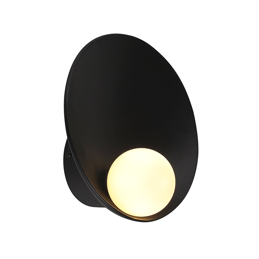 Aplique de pared G9 Eclipse negro