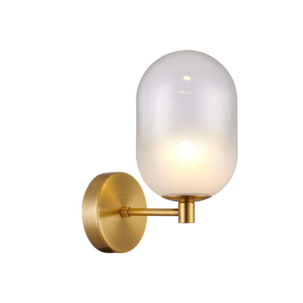 Aplique de pared Egg gold vidrio opal para G9
