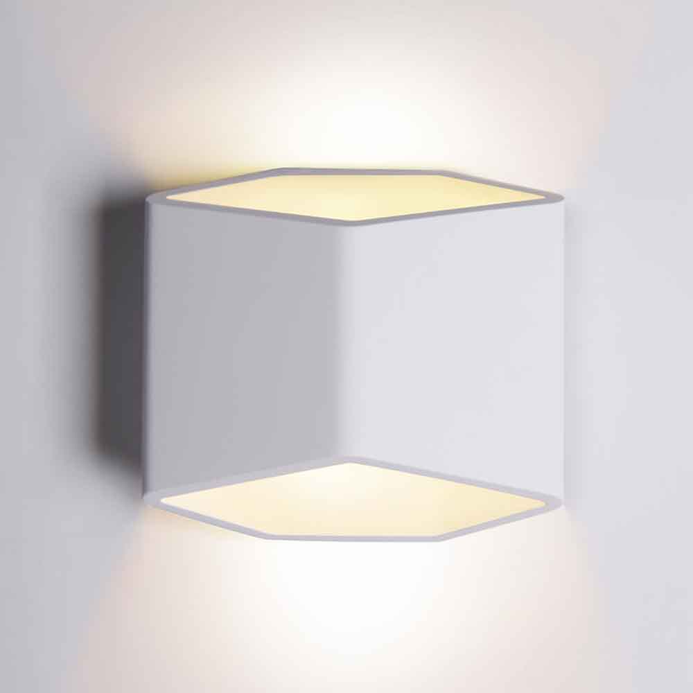 Lámpara de pared G9 Curvilinear de gypsum blanco