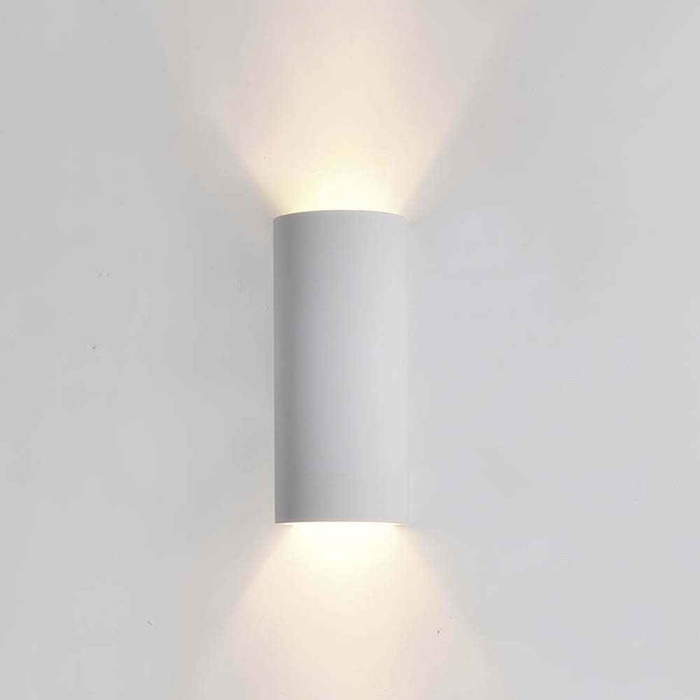 Lámpara de pared 2xGU10 Cylinder de gypsum blanco