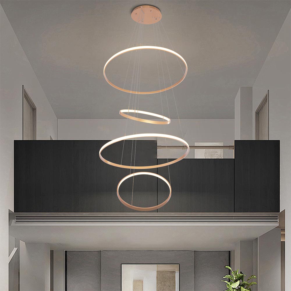 Lámpara LED doble altura Diron 250 gold con 3CCT 150W