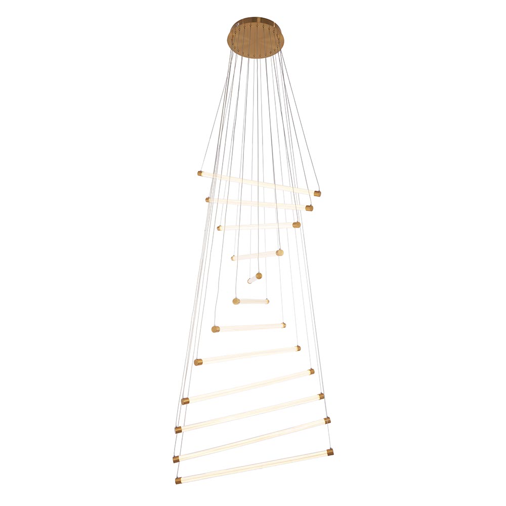 Lámpara LED doble altura Esther gold con luz cálida 115W