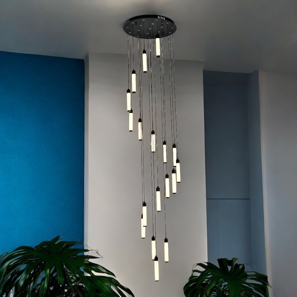 Lámpara led doble altura Elixir 200 black con 3CCT