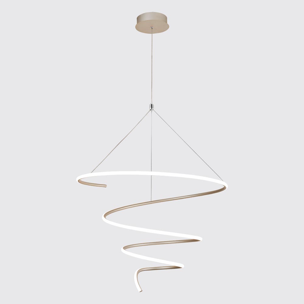 LAMPARA COLGANTE LED SERAPHINA METAL DORADO 3000K 36W 53XX53X120 CM