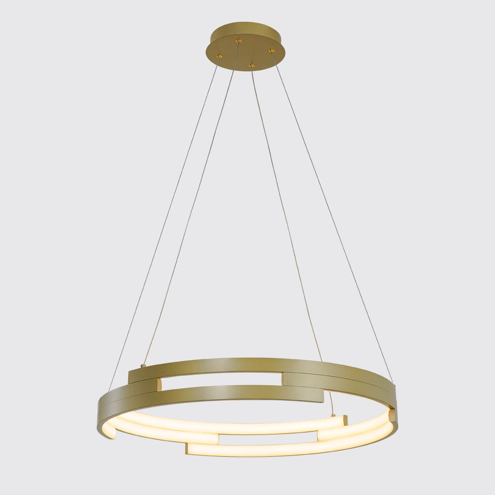 Lámpara colgante led Anahí metal/dorado luz cálida