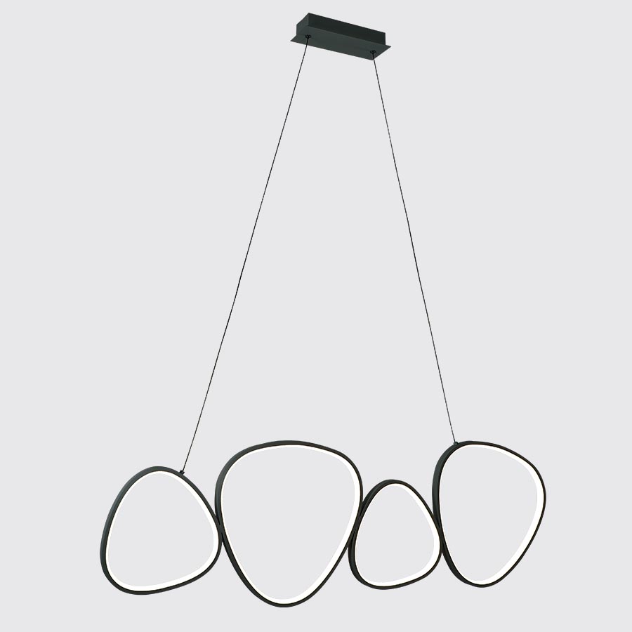Lámpara LED colgante Shapes nagra con luz cálida 48W