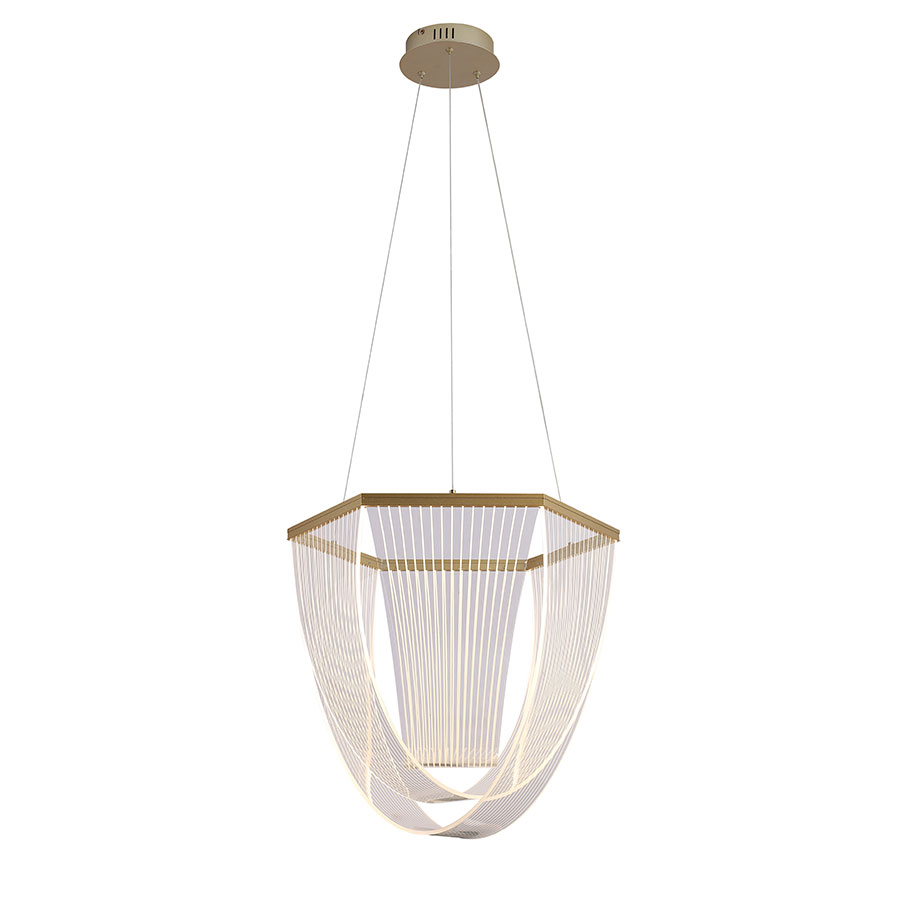 Lámpara LED colgante Kaori 55 gold luz cálida