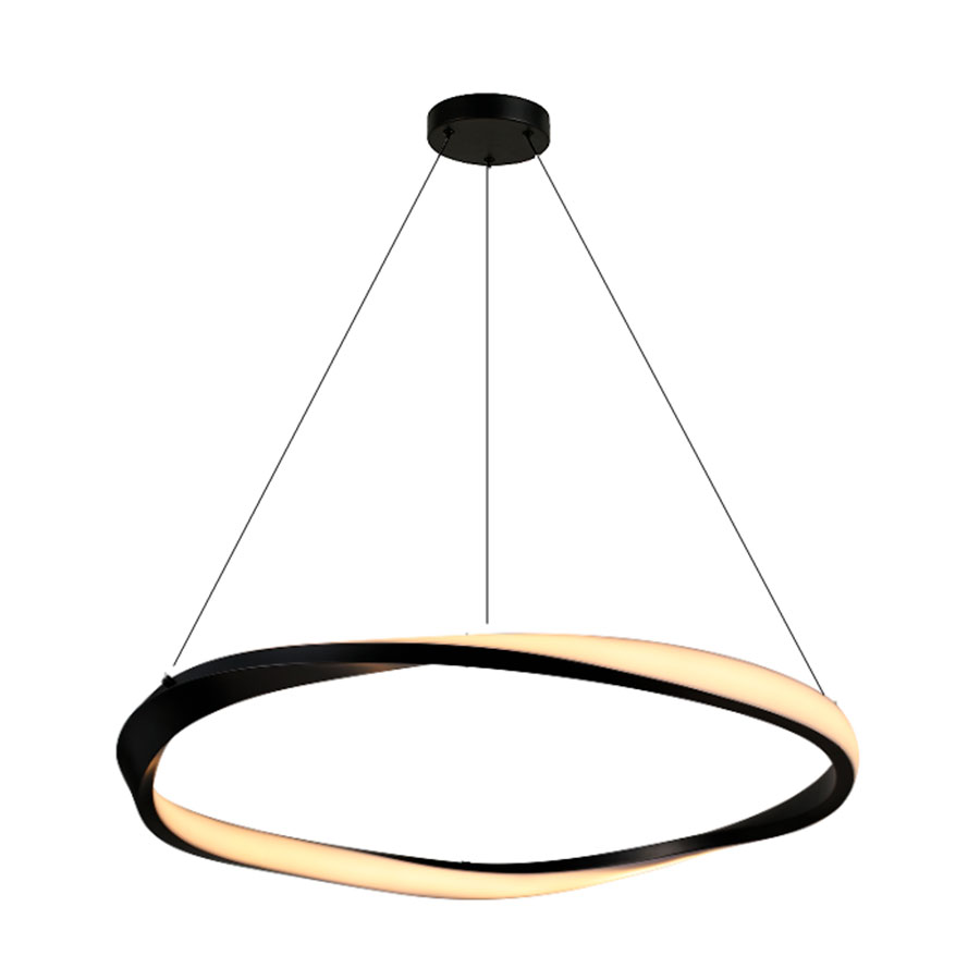 Lámpara LED colgante Kazuki 80 black con luz cálida 45W