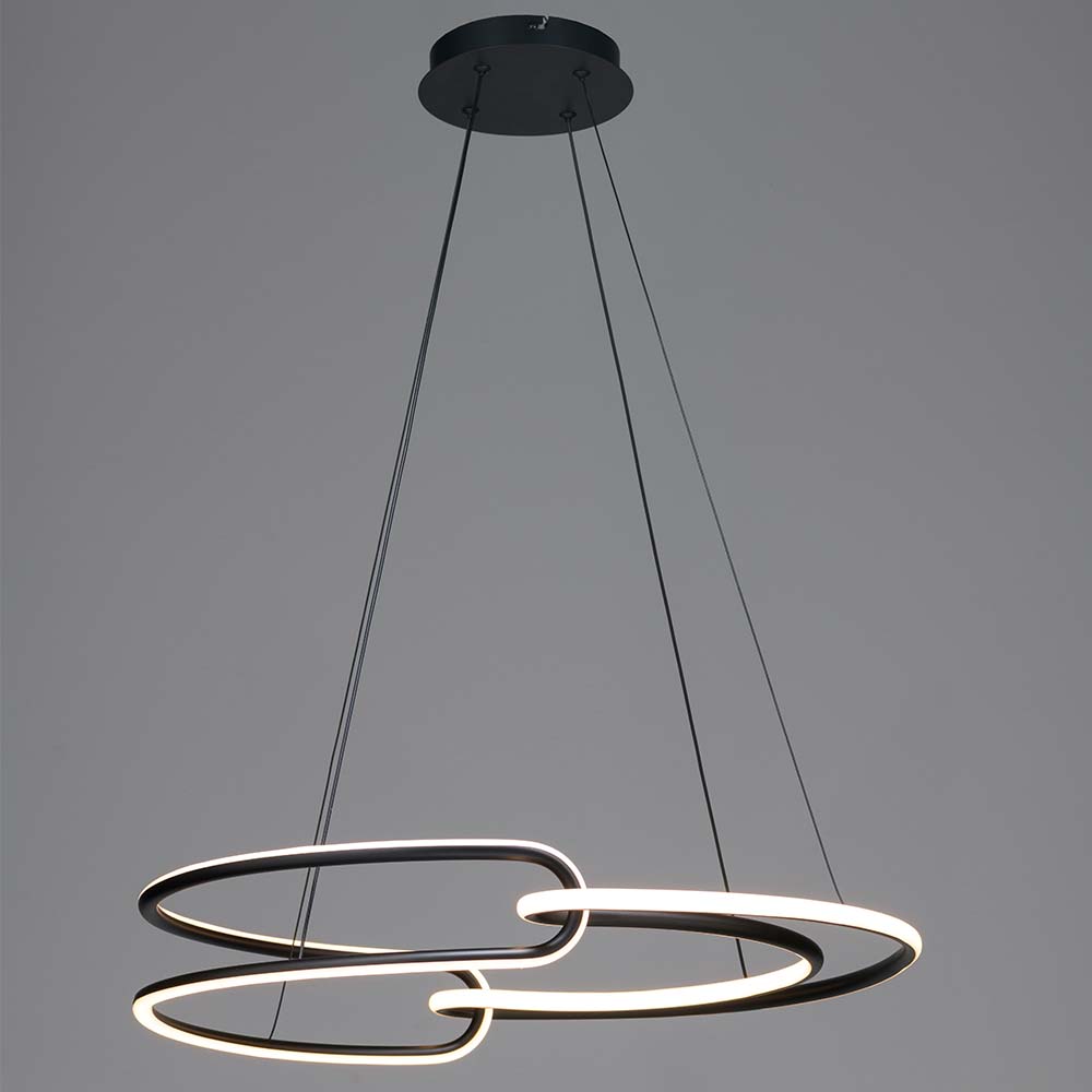 Lampara LED colgante Sakura 60 black con luz cálida 45W