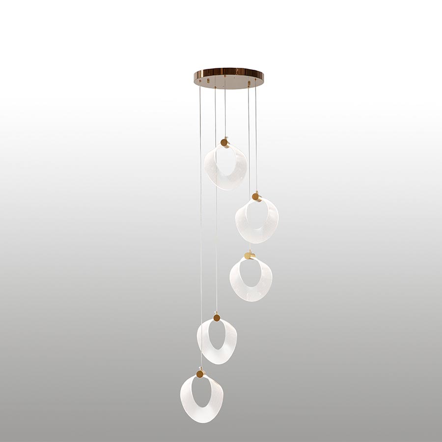 Lámpara led colgante Drops 200 acrílico con luz cálida 15W