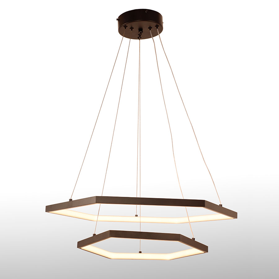 Lámpara LED colgante Wade 60 black con luz cálida 35W