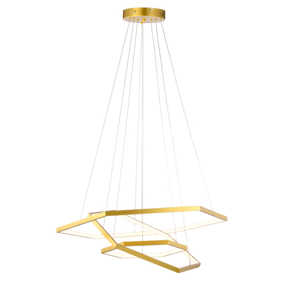 Lámpara LED colgante Brig 80 gold con luz cálida 60W