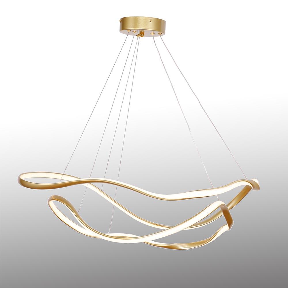 Lámpara LED colgante Berit black con luz cálida 45W