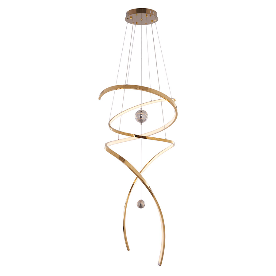 Lámpara LED colgante Artur gold con 3CCT 80W