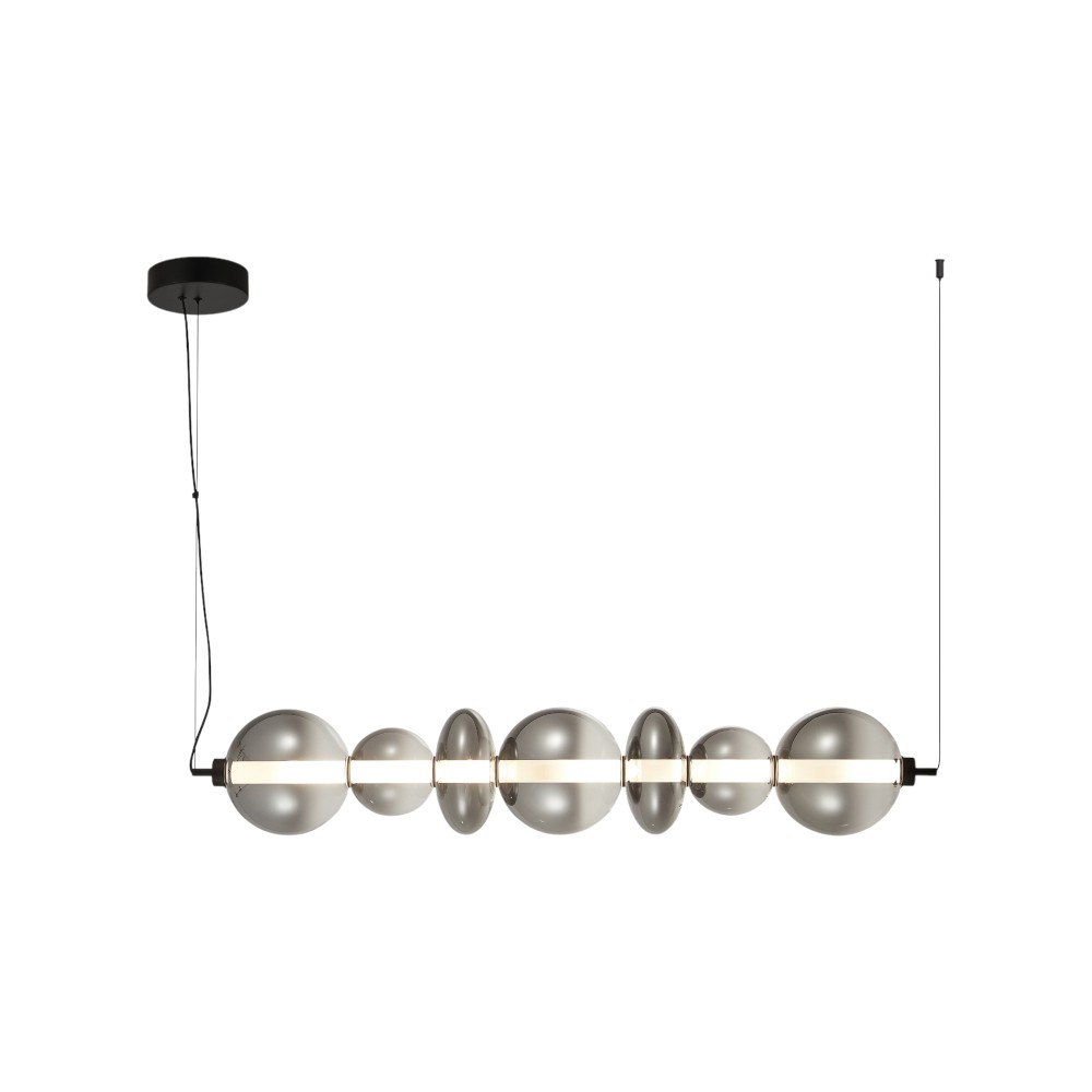 Lámpara led colgante Shadow smoky con luz cálida 40W