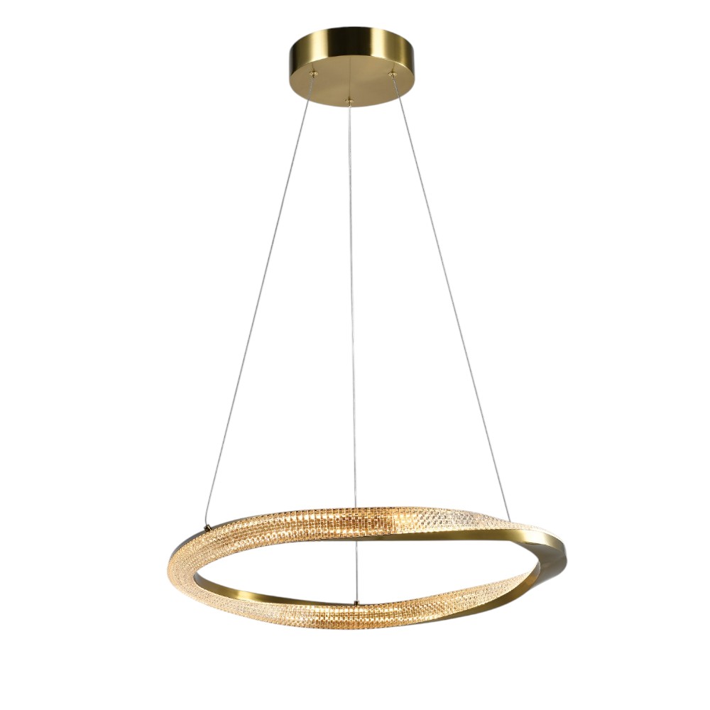 Lámpara LED colgante Memphis dorada luz cálida 39W