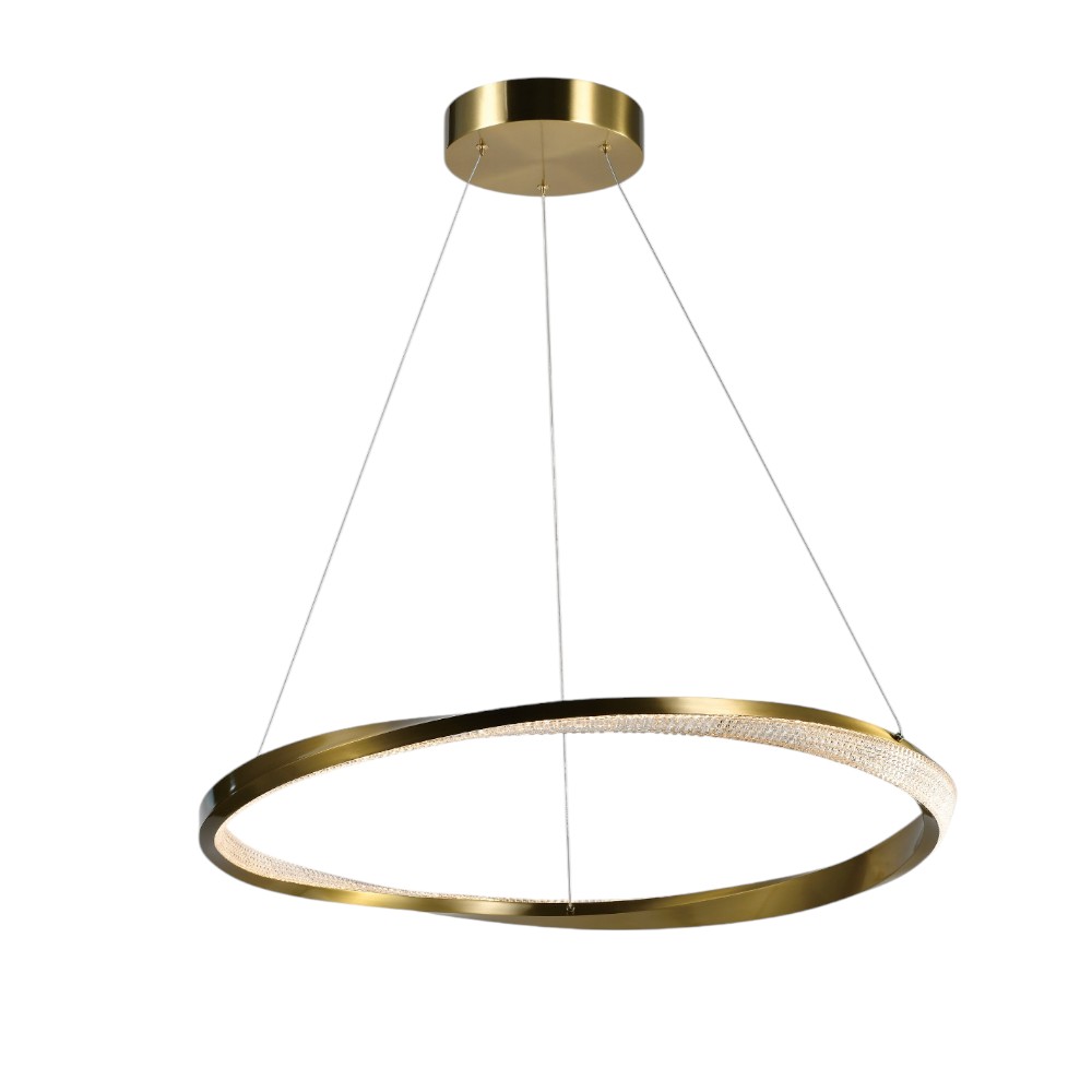 Lámpara LED colgante Memphis dorada luz cálida 50W