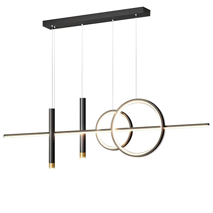 Lámpara led colgante Patrick negra con luz calida 33W