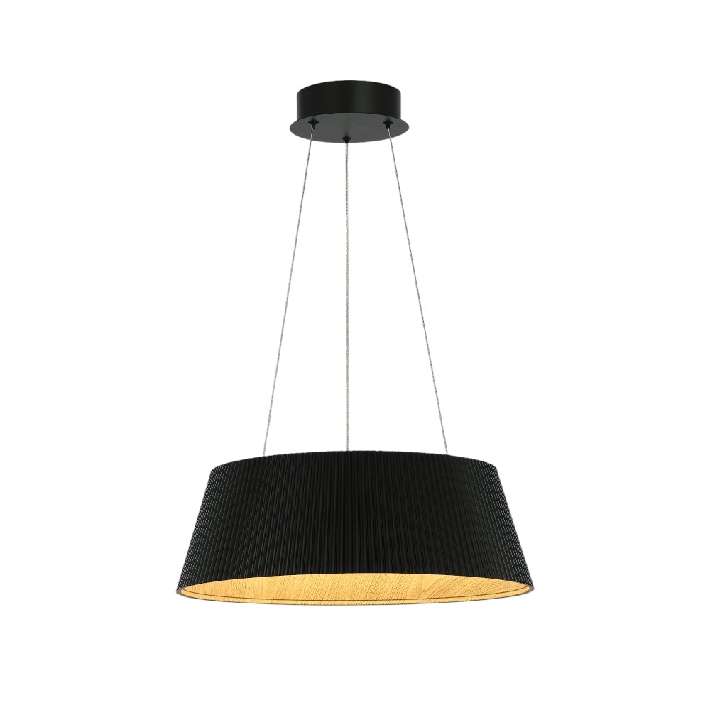 Lámpara LED colgante Renesme black con control y 3CCT