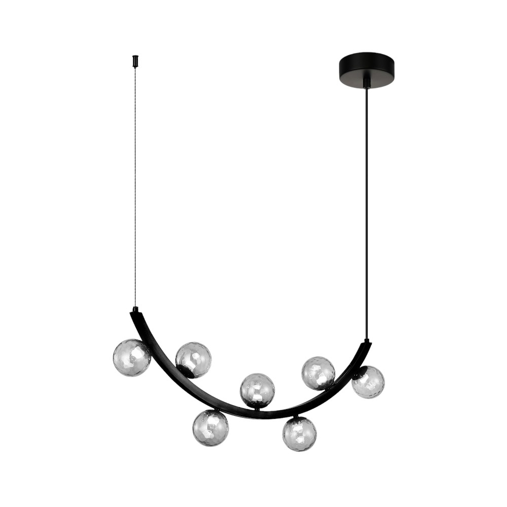 Lámpara LED colgante Starry black/smoke luz cálida 15W